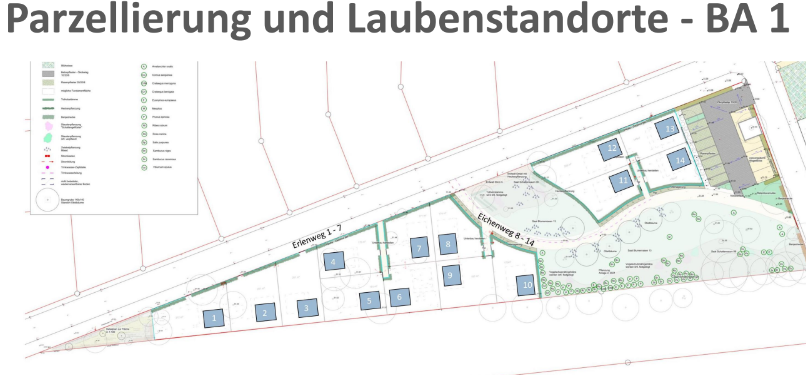 Lageplan KGV Friedenauer Vielfalt Kleingärten in Hannover